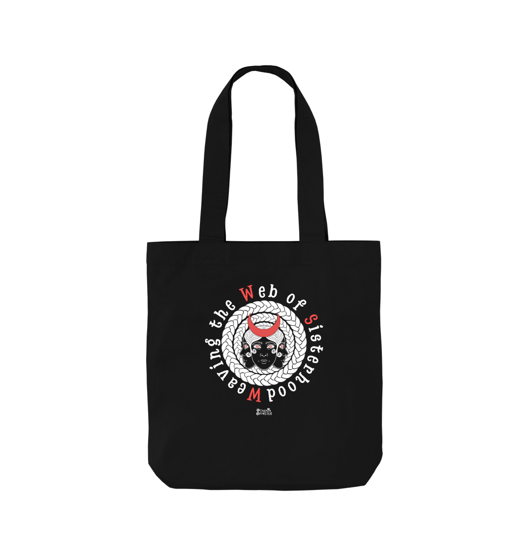 Black Printed Bag Front