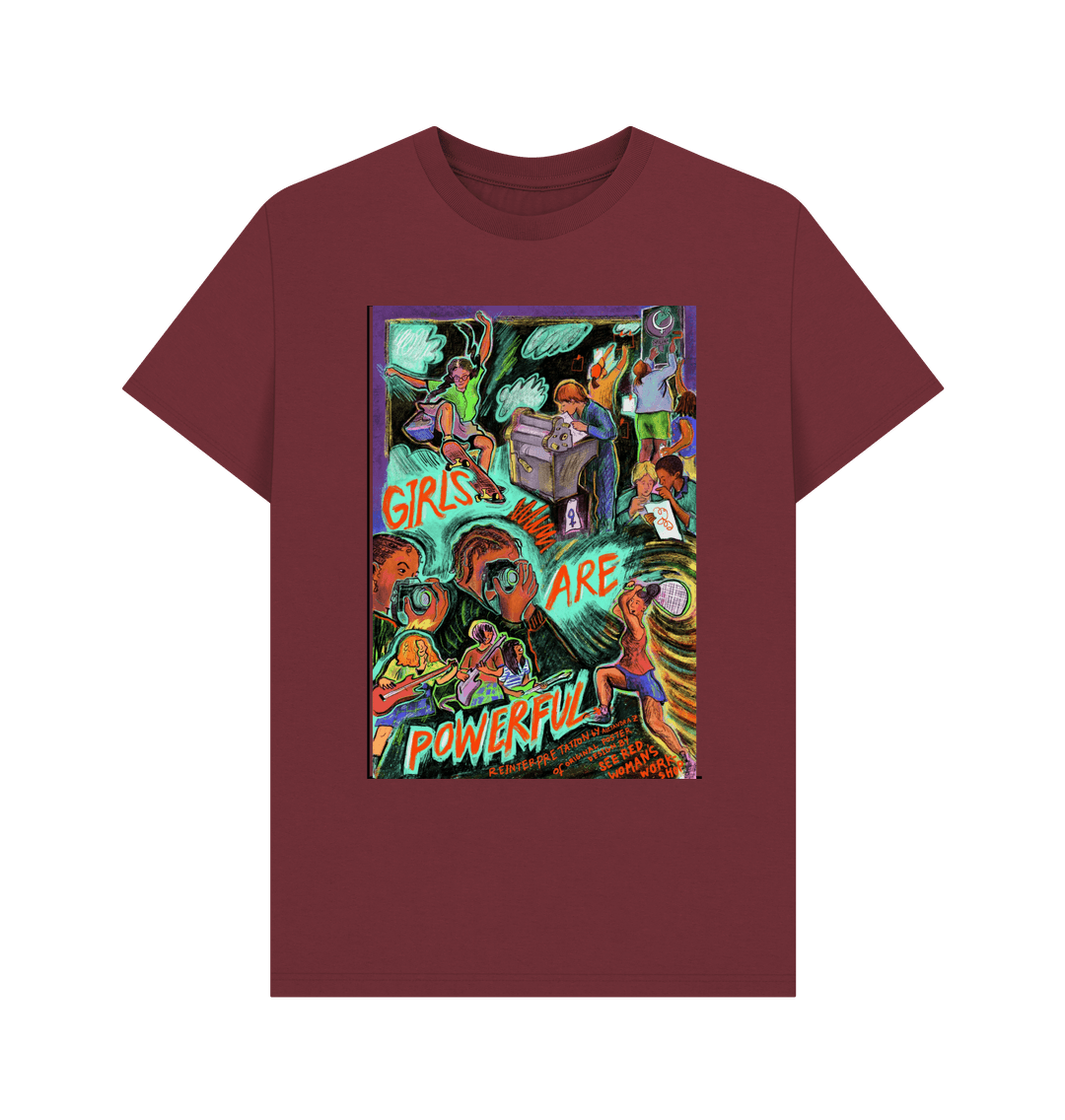 Red Wine Alejandra Zamudio 'Girls are Powerful' Unisex Style T-Shirt