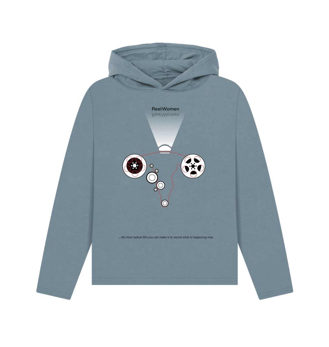 Stone Blue Printed Hoody Front