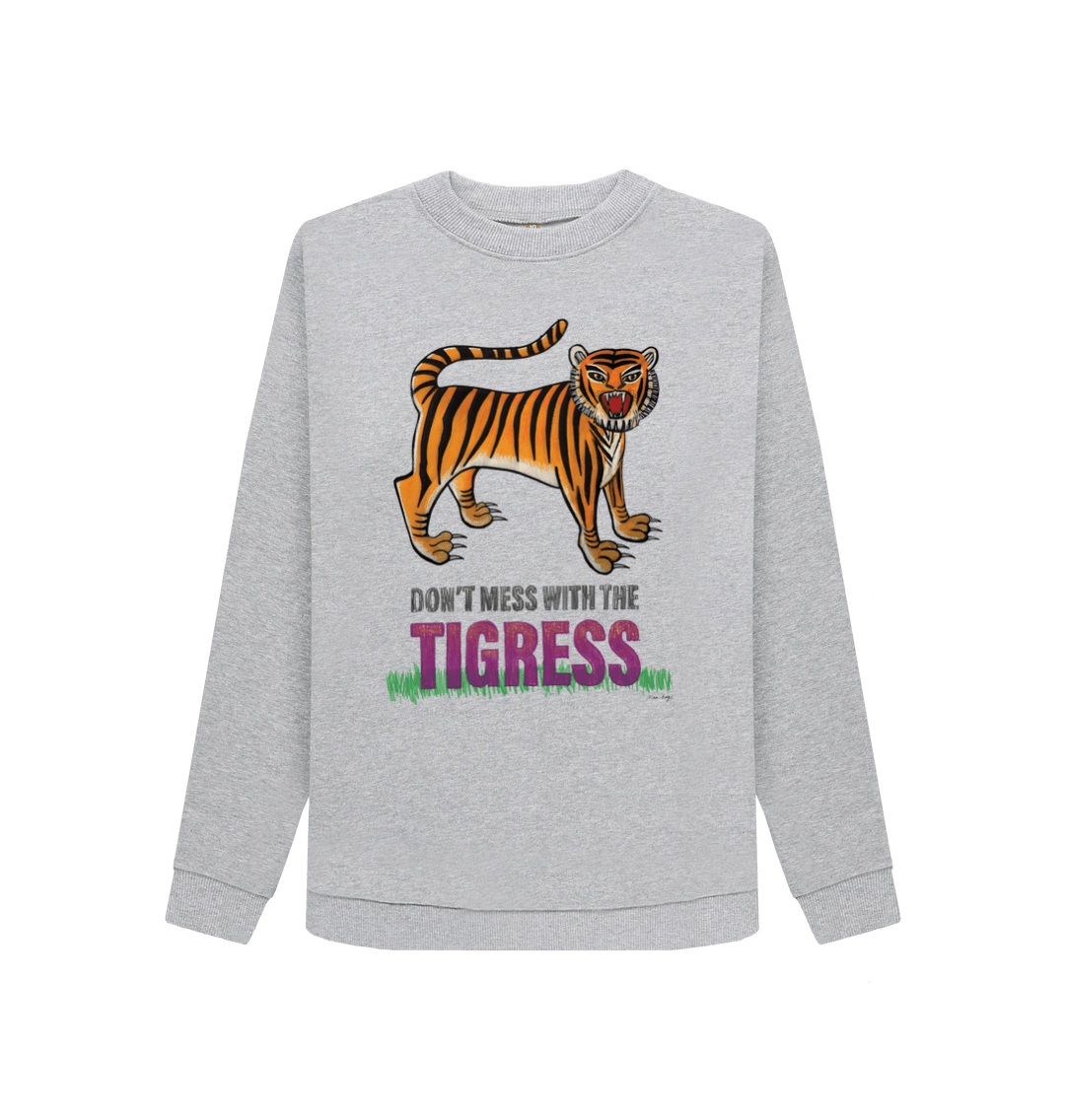 Light Heather Printed Sweater Front