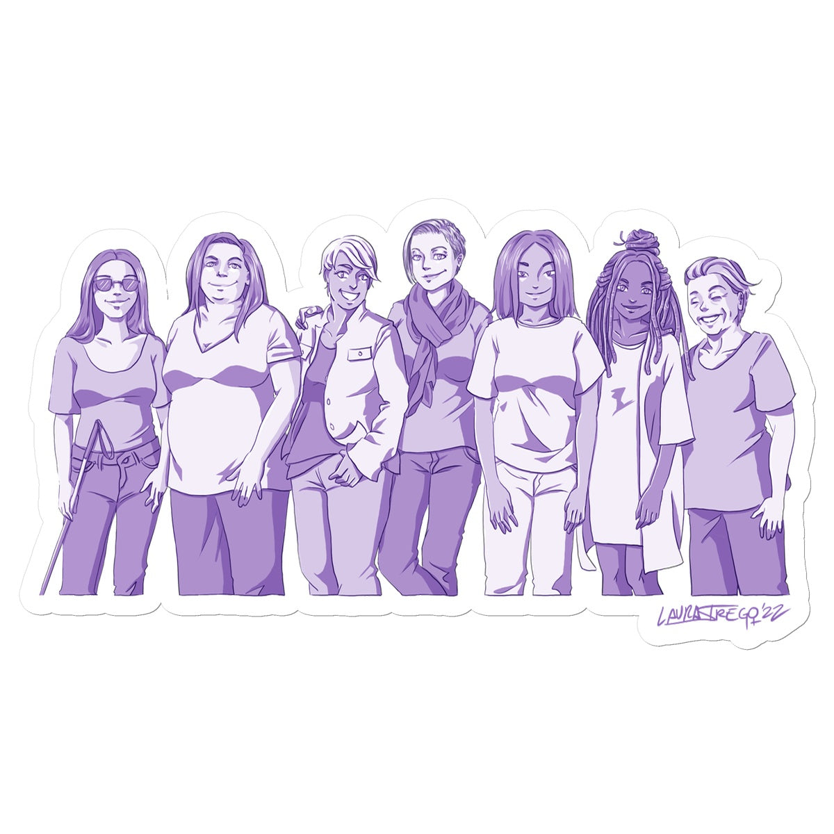 Laura Strego 'Intersectionality' Sticker (White)