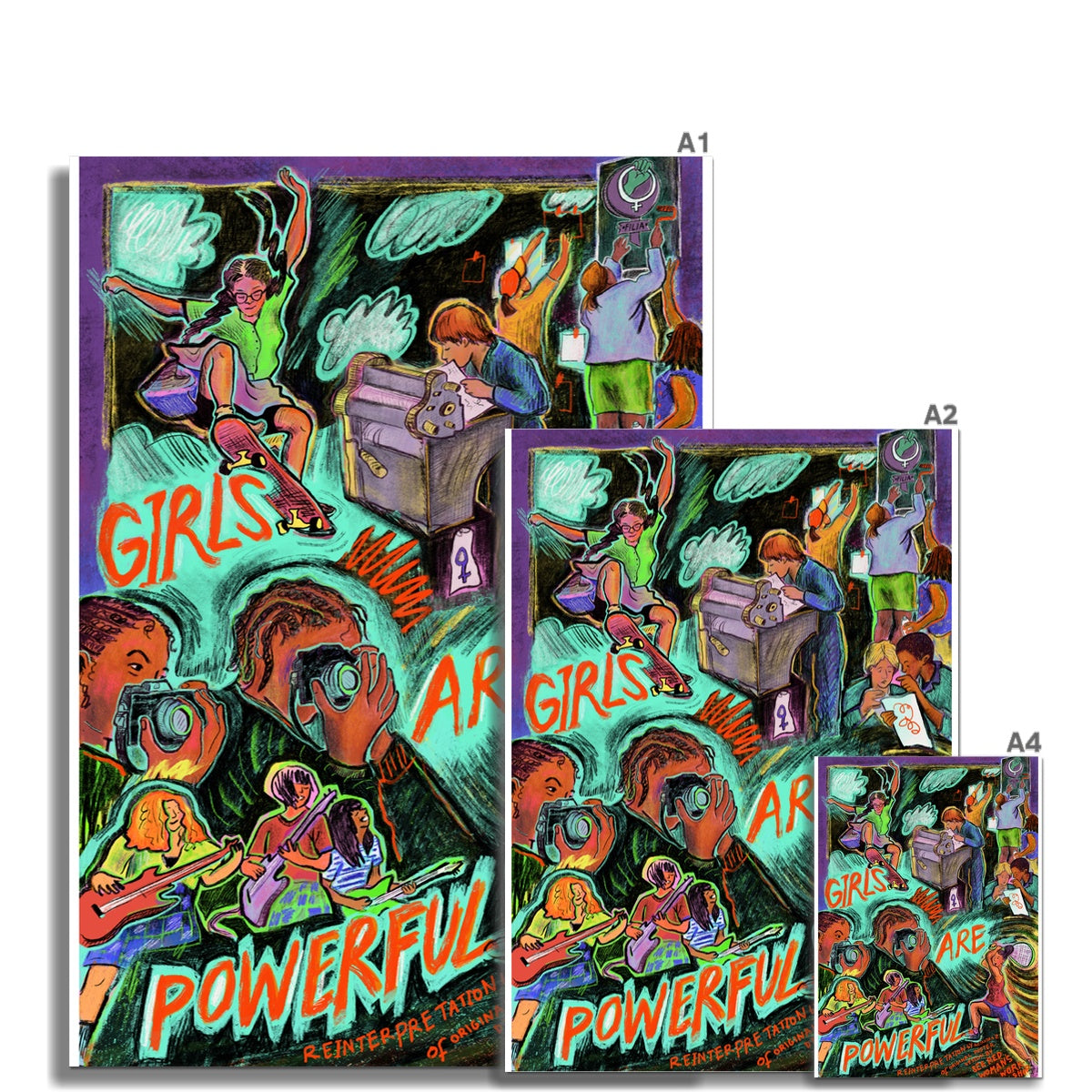 Alejandra Zamudio Girls are 'Powerful' Wall Art Poster