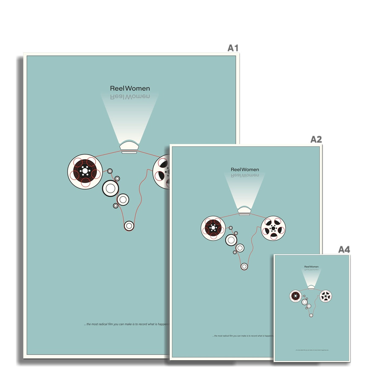 Rachel Ara 'Reel Women' Wall Art Poster (Blue)