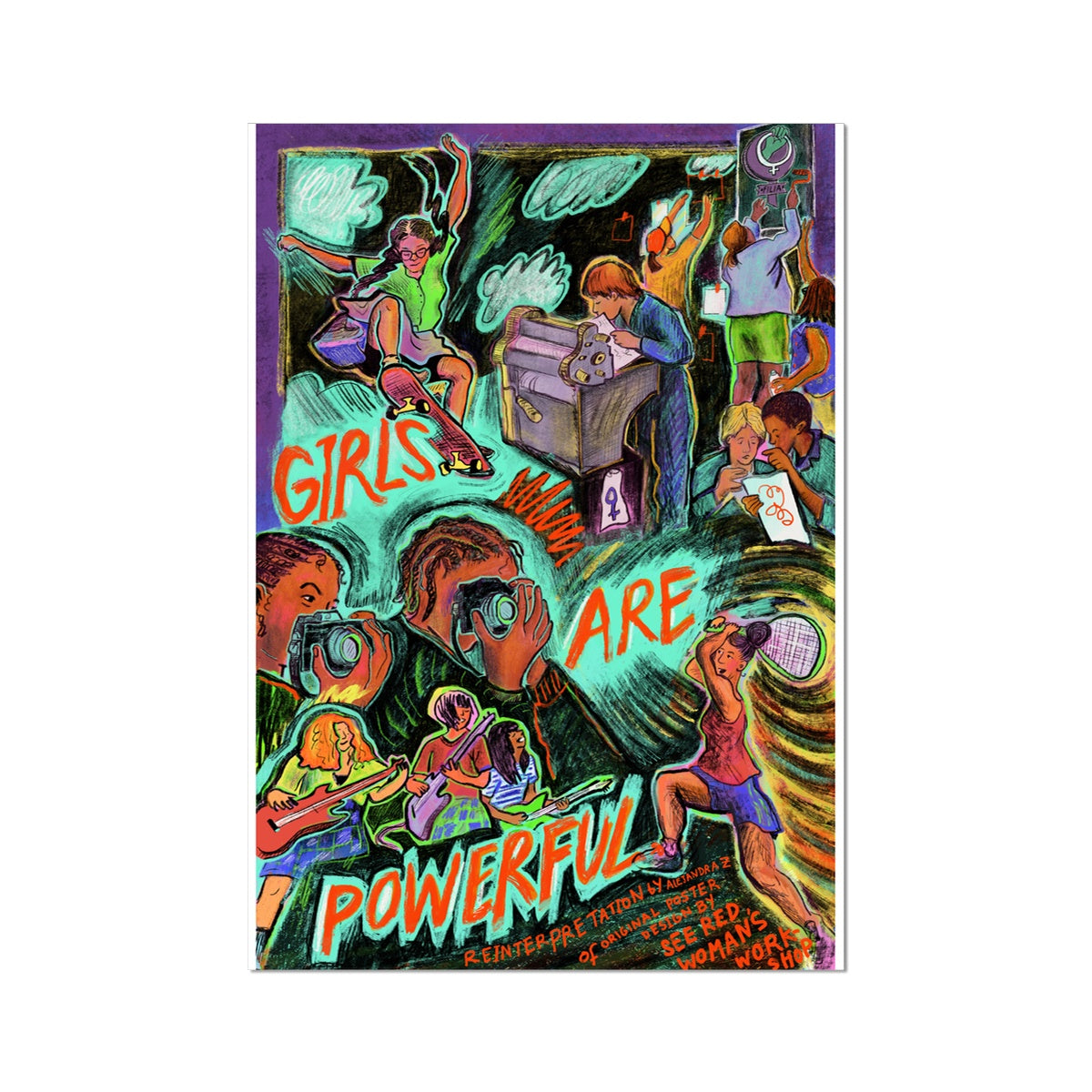 Alejandra Zamudio Girls are 'Powerful' Wall Art Poster