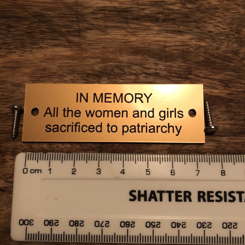 FiLiA Memorial Bench Plaque