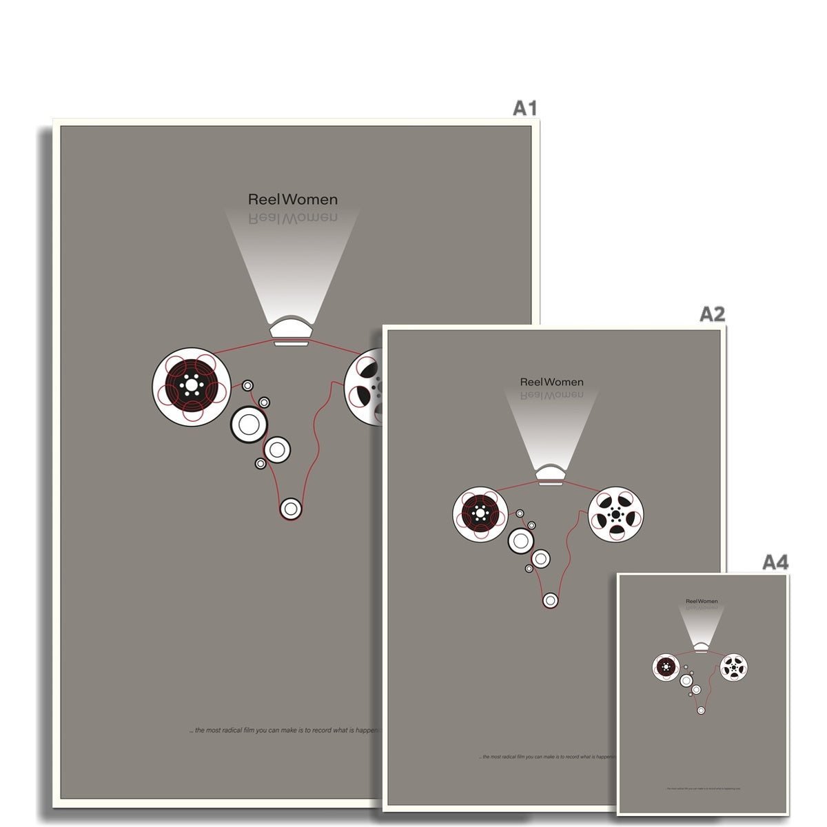 Rachel Ara 'Reel Women' Wall Art Poster (Grey)