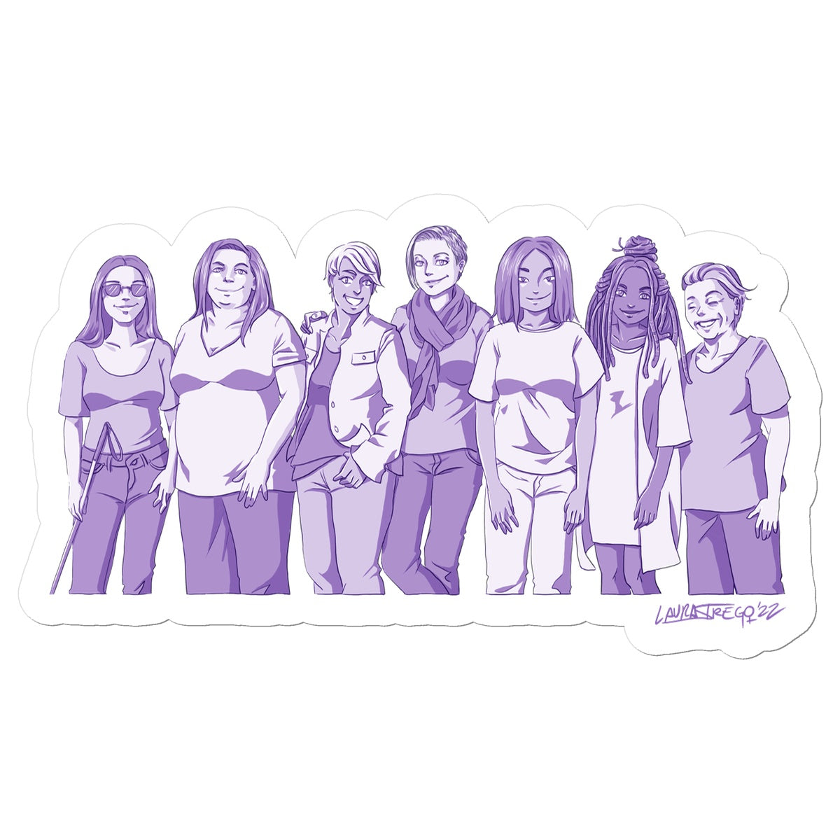 Laura Strego 'Intersectionality' Sticker (White)