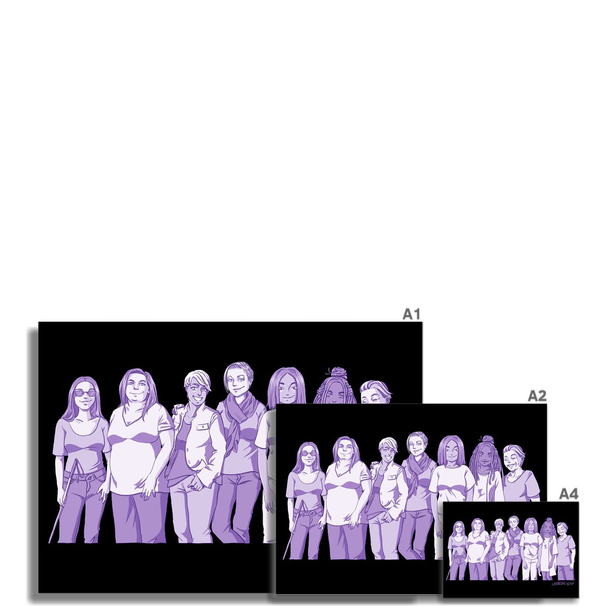 Laura Strego 'Intersectionality' Wall Art Poster (Black)