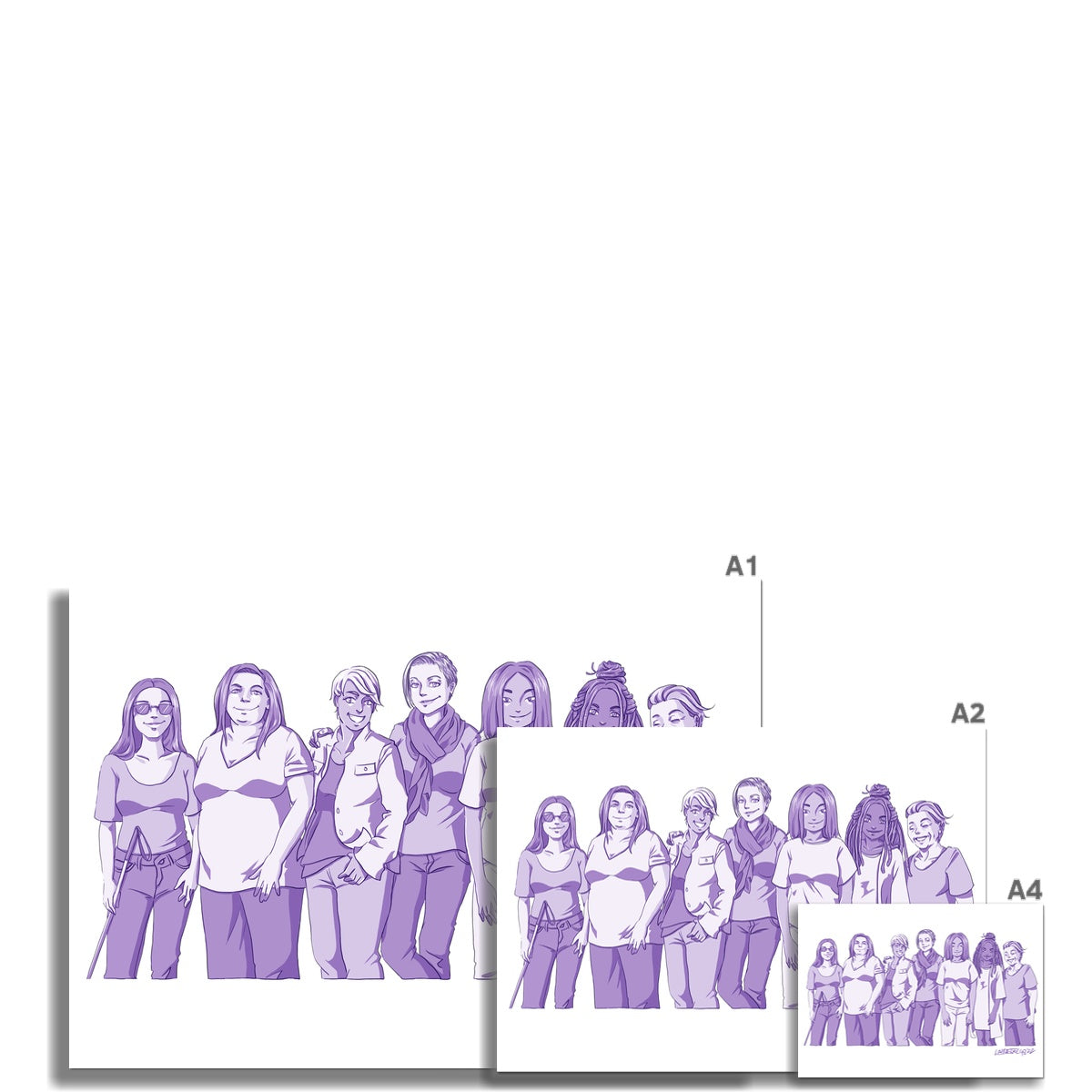 Laura Strego 'Intersectionality' Wall Art Poster (White)