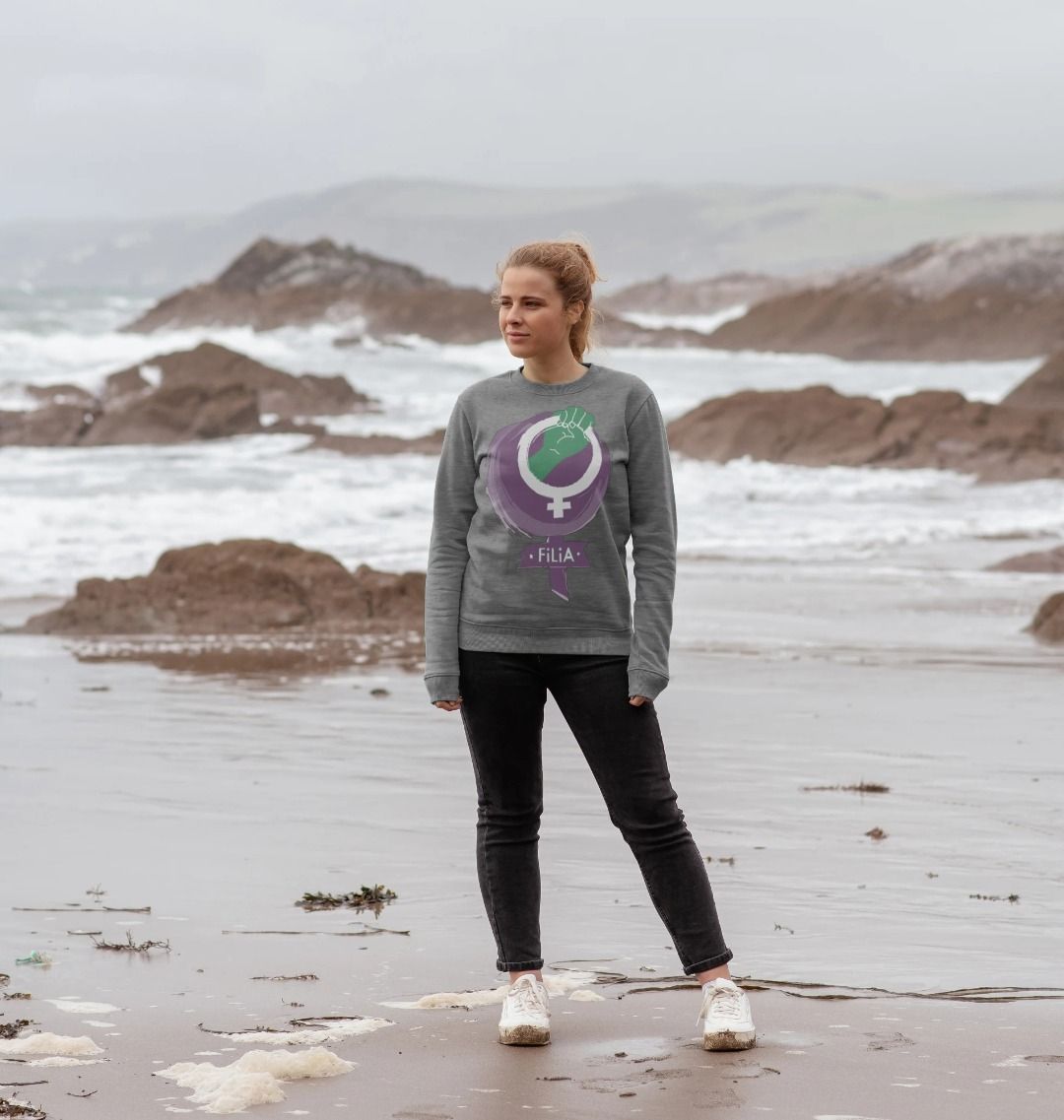 FiLiA Logo Crewneck Organic Jumper