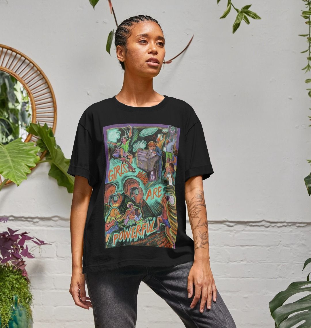 Alejandra Zamudio 'Girls are Powerful' Women's Style Organic T-Shirt