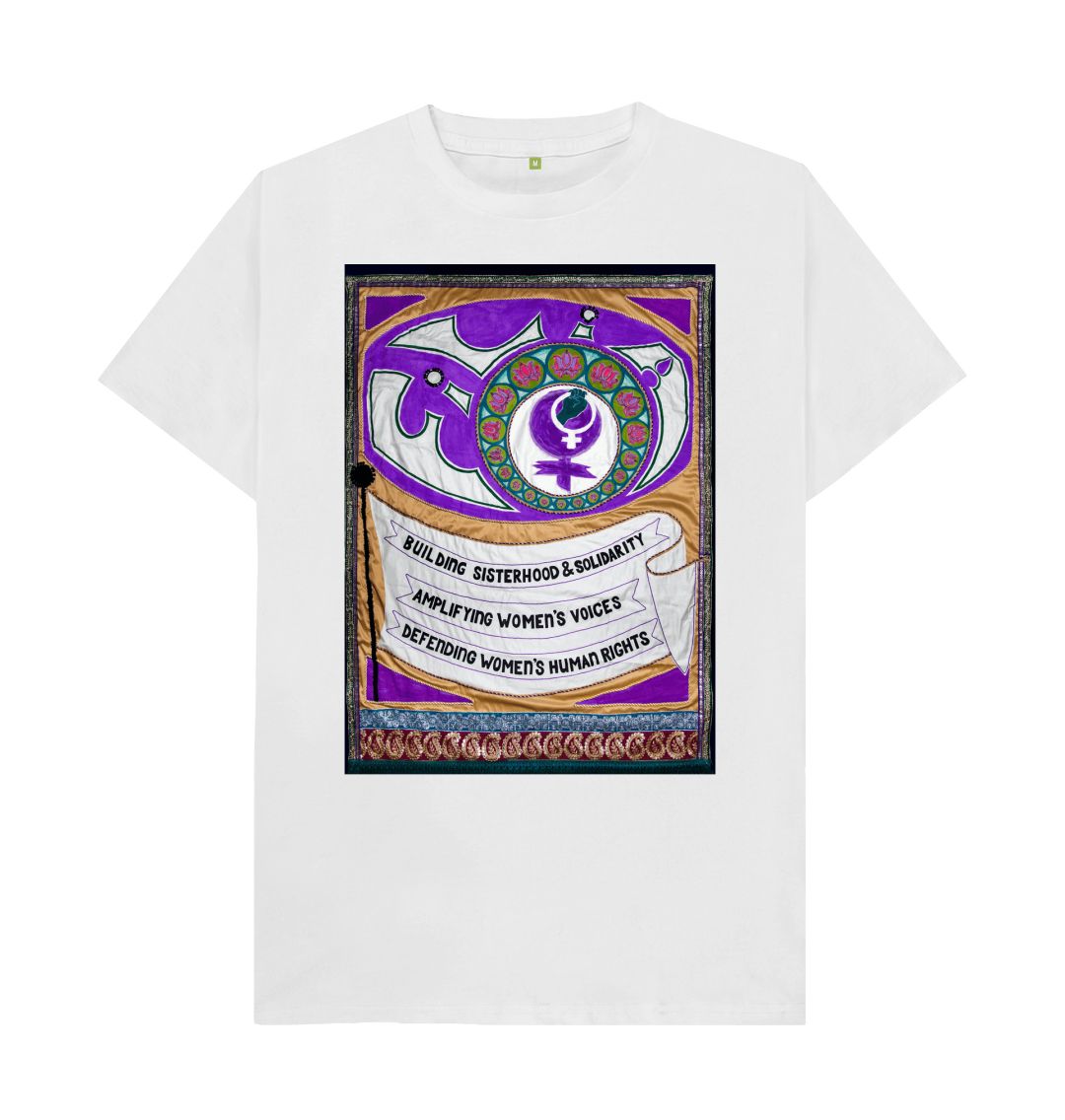 White FiLiA Banner Men's Style T-Shirt