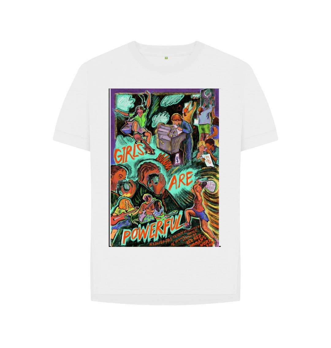 White Alejandra Zamudio Girls are Powerful T-Shirt