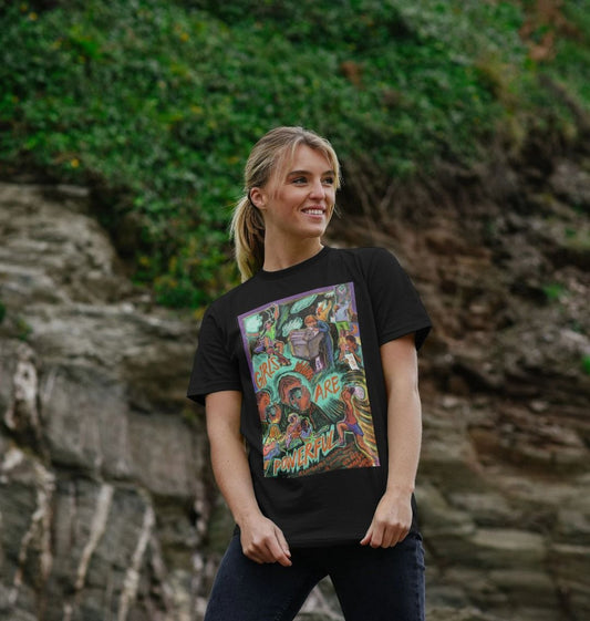 Alejandra Zamudio 'Girls are Powerful' Unisex Style T-Shirt