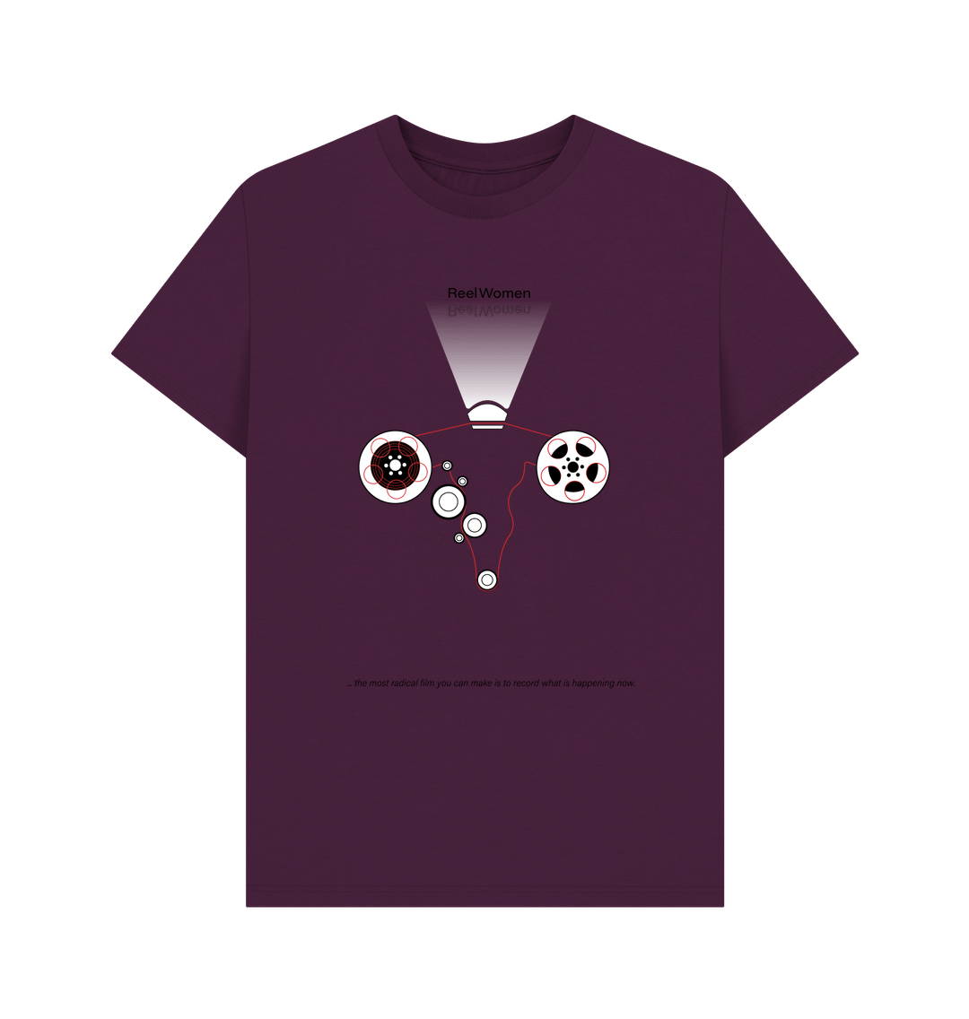 Purple Rachel Ara 'Reel Women' Organic Unisex Style T-Shirt