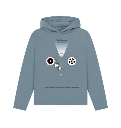 Stone Blue Reel\/Real Women - by Rachel Ara   Relaxed \"womens\" hoodie