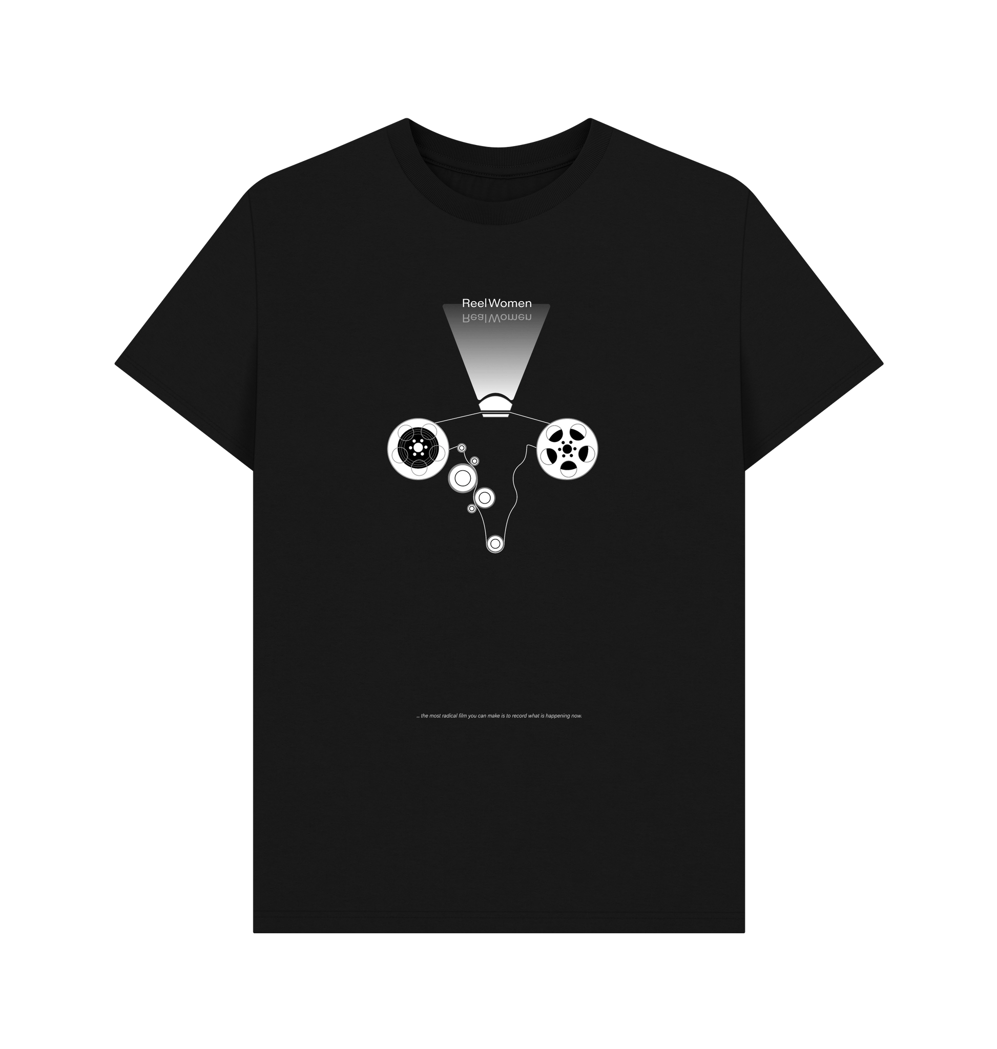 Black Printed T-shirt Front