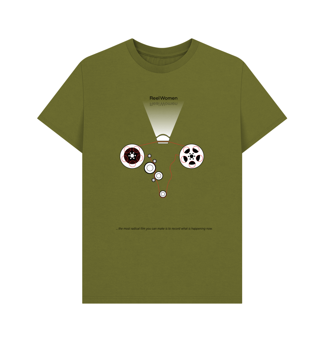 Moss Green Rachel Ara 'Reel Women' Organic Unisex Style T-Shirt