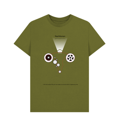 Moss Green Rachel Ara 'Reel Women' Organic Unisex Style T-Shirt