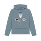 Stone Blue Printed Hoody Front