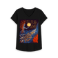 Black Printed T-shirt Front