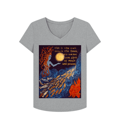 Athletic Grey The Spell - Women's V Neck Tshirt