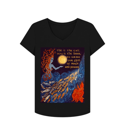 Black The Spell - Women's V Neck Tshirt