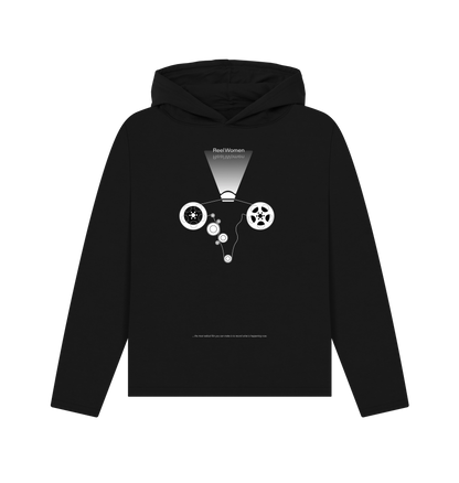 Black Printed Hoody Front