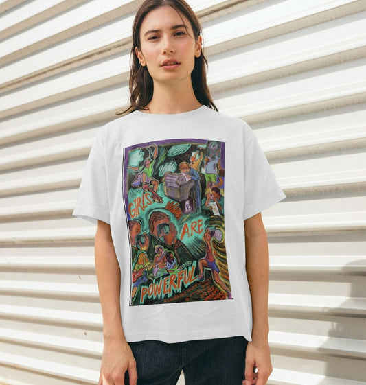 Alejandra Zamudio 'Girls are Powerful' Women's Style Organic T-Shirt