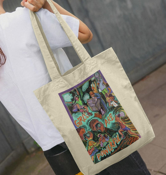 Alexandra Zamudio 'Girls Are Powerful' Organic Cotton Tote Bag