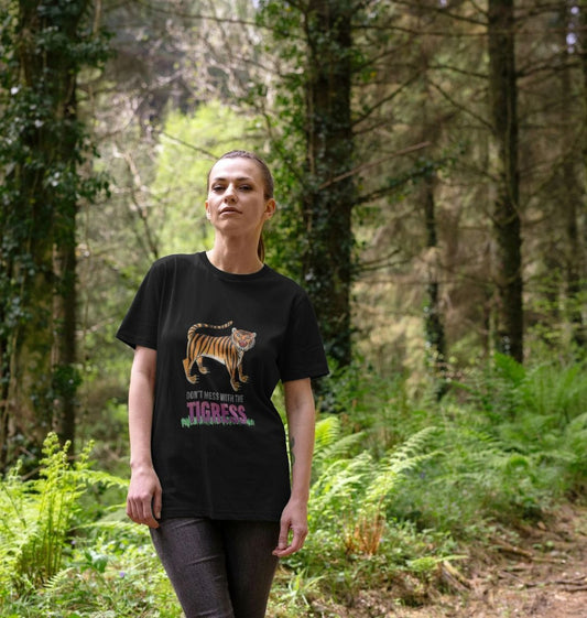 Nina Edge 'Don't Mess with the Tigress' Unisex Style Organic T-Shirt