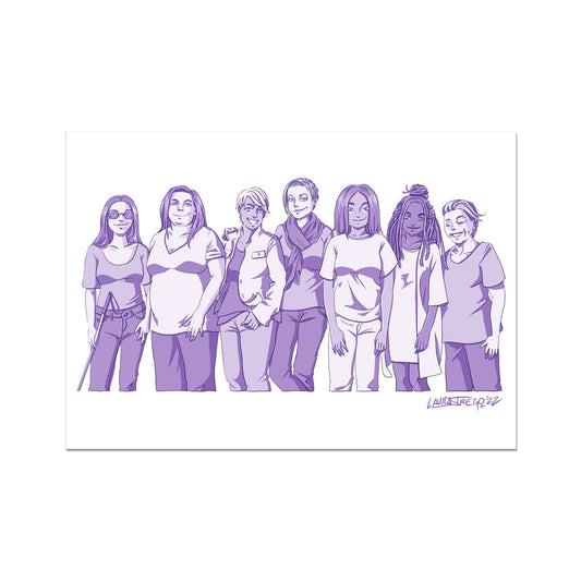 Laura Strego 'Intersectionality' Wall Art Poster (White)