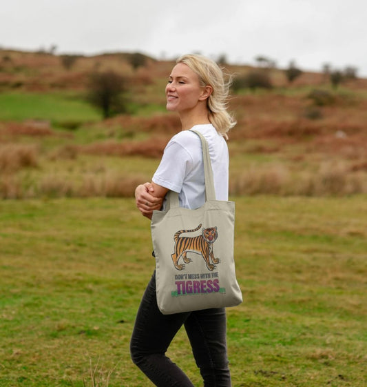 Nina Edge 'Don't Mess With the Tigress' Organic Tote Bag